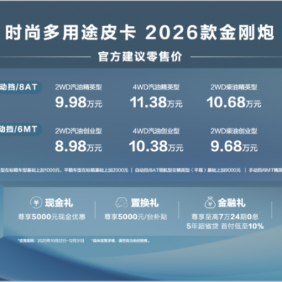 “国民创富搭子”再进化 2026款金刚炮焕新上市