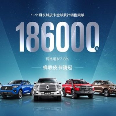 中国每卖出两台皮卡 就有一台是长城 长城皮卡1-11月国内市占率近50%